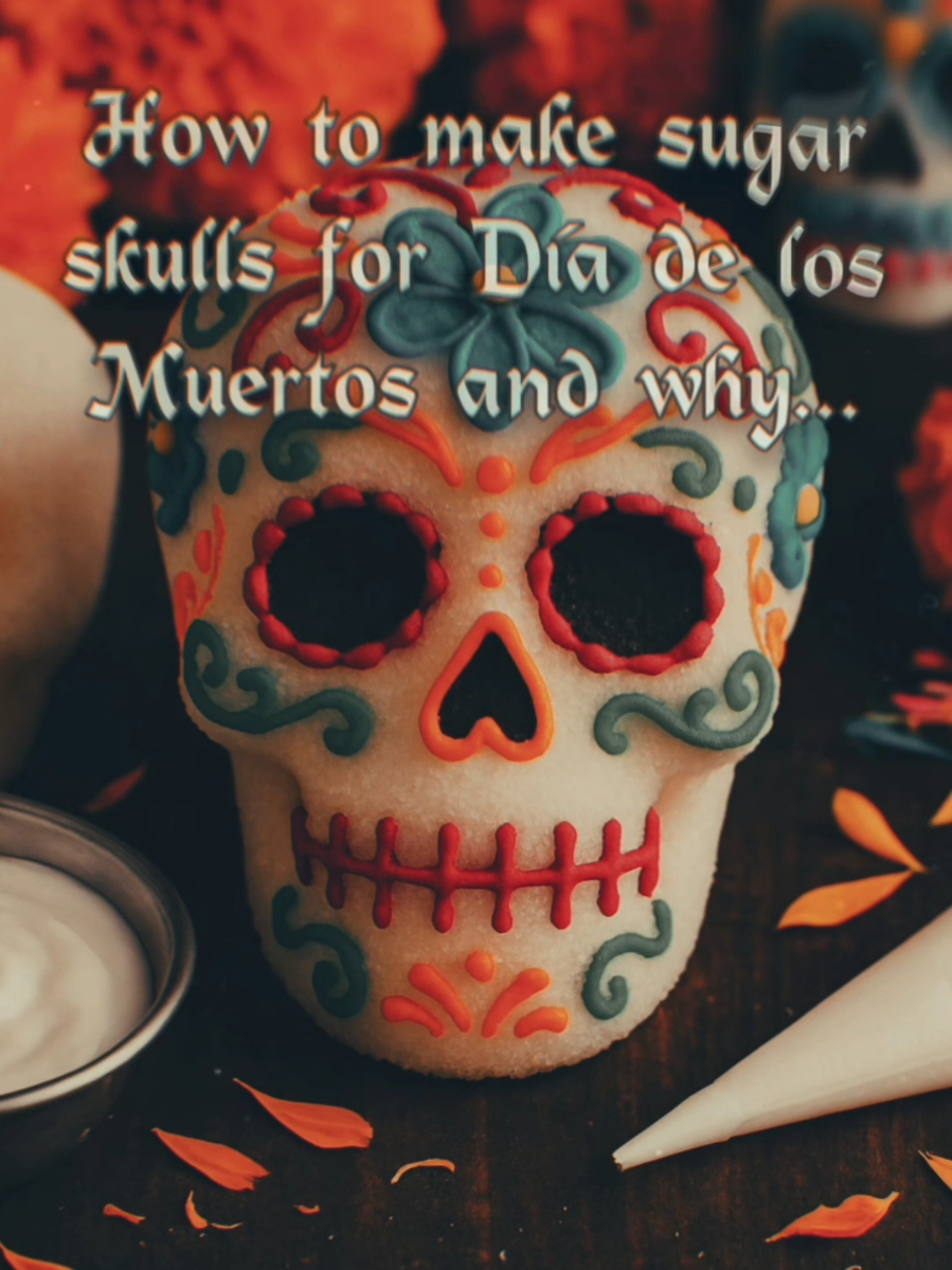 🌼From our Family to yours...These calaveras de azúcar (sugar skulls) are more than candy, they’re a love letter to the ancestors. Every swirl of icing, every marigold petal, every shimmer of sugar says: “You’re still here. We remember you.” I know there are a few ways to make these, but this is the recipe we use and they come out great. I still have some from yrs ago that my babies made.  One day I'll try the bake method. As for molds- I've use the plastic (flip with cardboard) and silicone molds, ranging from full size to mini. You can find a few in my showcase. This yr it's silicone. Next year- when the more of my molds are unpacked I'd love to share. Made with sugar, meringue powder, and a whole lot of soul and love (of course). Traditionally placed on altars for Día de los Muertos to honor loved ones who’ve passed. Sweet enough for the living, sacred enough for the dead. Save this recipe to create your own little altar of love and memory. 🌙 Feliz Dia De Los Muertos #diadelosmuertos #sugarskull #mexicanrecipe #tiktokmademebuylt #halloween 