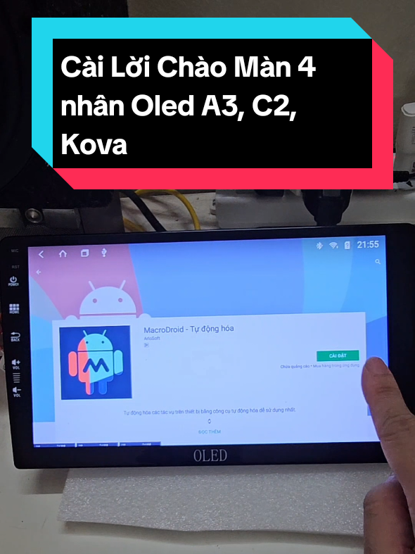 Cài Lời Chào Màn 4 nhân Oled A3, C2, Kova