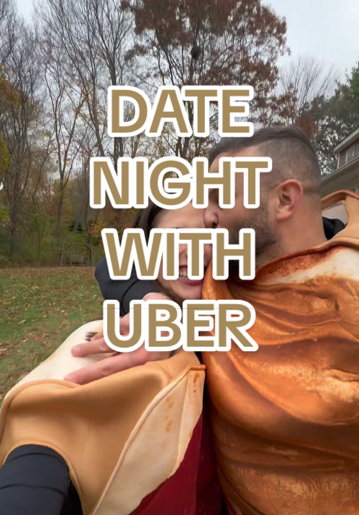 Date night, but make it spooky. 🎃 Costumes on, worries…poof gone!  We let @Uber do the driving tonight. #UberPartner #datenight #coupleshalloweencostume