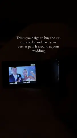 This is your sign!!✨ best decision EVER!! Can’t wait to show more😍 #camcorderwedding #vhsedits #vintagecamcorder #weddingtok #nostalgia 