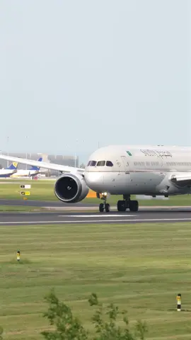 Saudia Neom Livery Boeing 787-10 Dreamliner departing from Runway 23L at Manchester Airport MAN/EGCC to Jeddah King Abdulaziz Int'l Airport JED/OEJN captured during Macc Aviation Livestream from Woodend lane spot. Follow us on YouTube here: https://www.youtube.com/c/MaccAviation Macc man