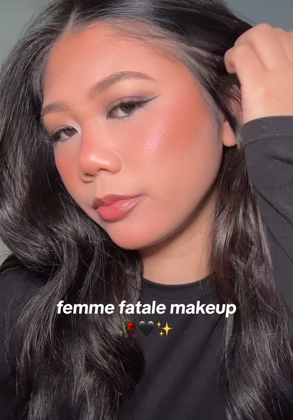my favorite kinda makeup ✨ #femmefatale #femmefatalemakeup #darkfeminine #darkfemininemakeup #darkromance 
