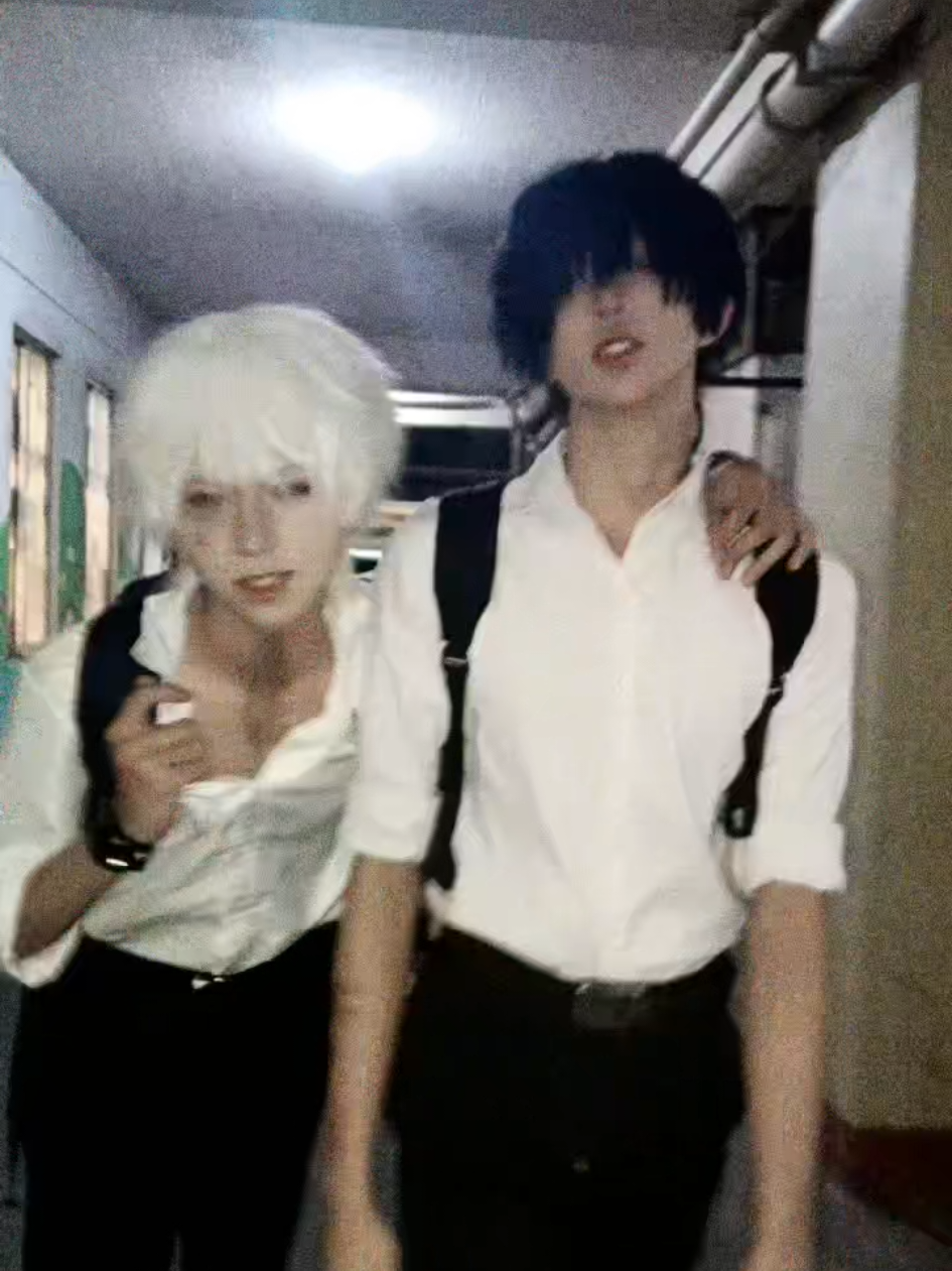 After fighting a spirit- @Rei-kun[Tutel🐢] #thesummerhikarudied #hikaru #yoshiki #fyp #cosplay 