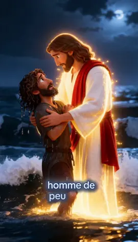 Jésus et la tempête ⛈️🙏✝️  #ia #jesus #animation 