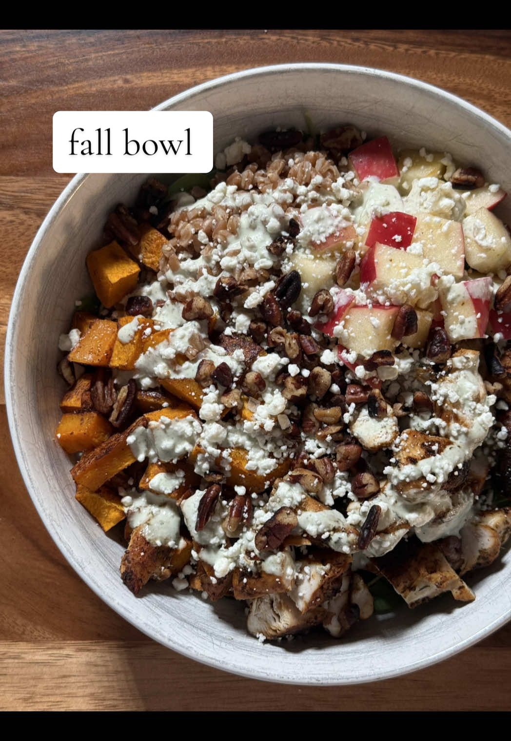 Fall bowl 🍂 full recipe in bio!!  #EasyRecipe #quickrecipes #Recipe 