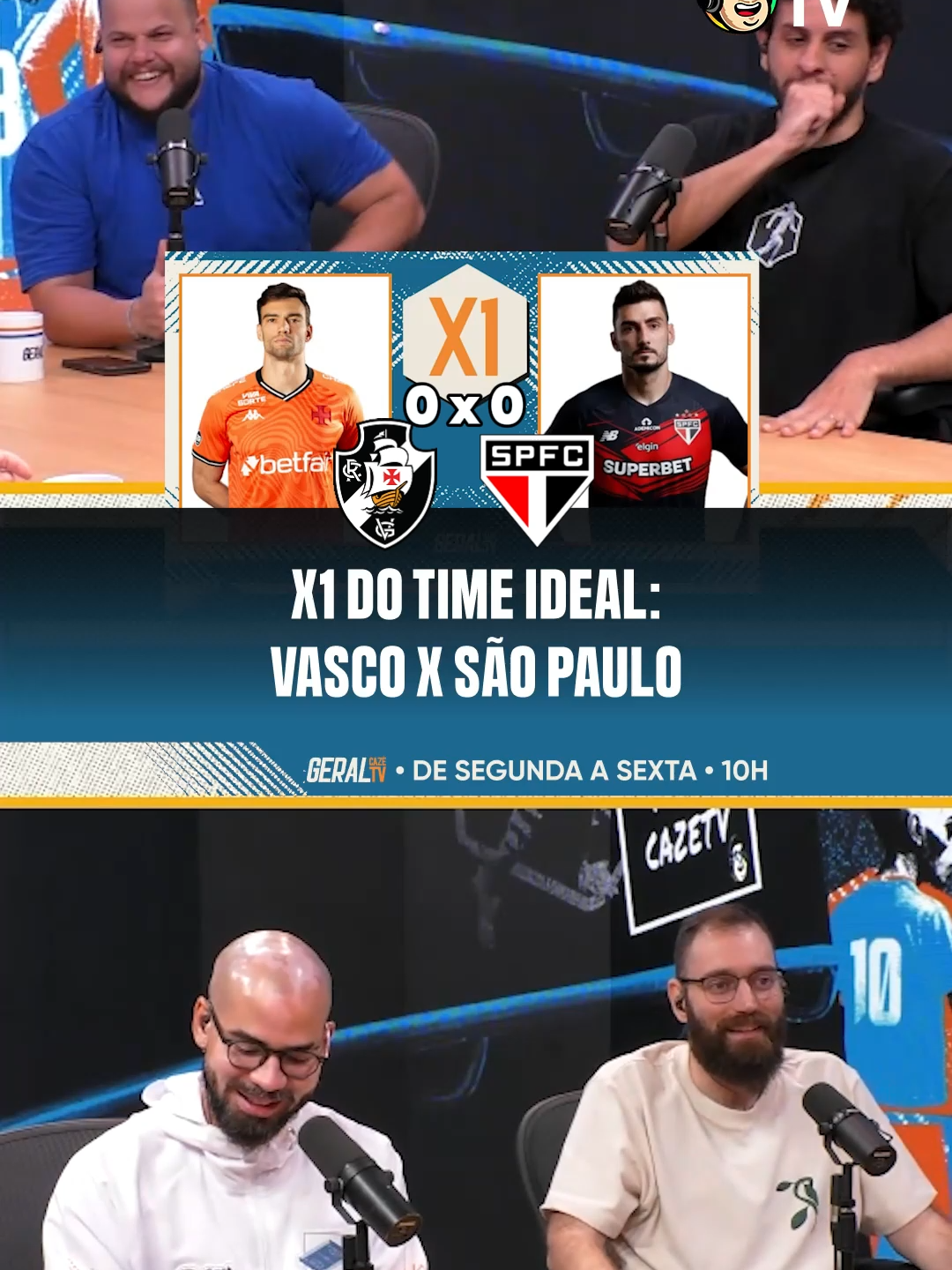 X1 DE VASCO E SÃO PAULO. QUEM SERÁ QUE LEVOU A MELHOR? 🤔👀 🚨 E VOCÊ ACOMPANHA A ESSE JOGAÇO DE DUAS CAMISAS PESADÍSSIMAS AQUI NA CAZÉTV! É DOMINGO, A PARTIR DE 18H15, AO VIVO E COM IMAGENS! 🔛 #BrasileirãoNaCazéTV #BrasileirãoNoYouTube #FutebolBrasileiro #CoberturaCazéTV