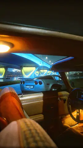 Old souls under new bridges 🌉 #corvette #transam #cars #dubai #v8 