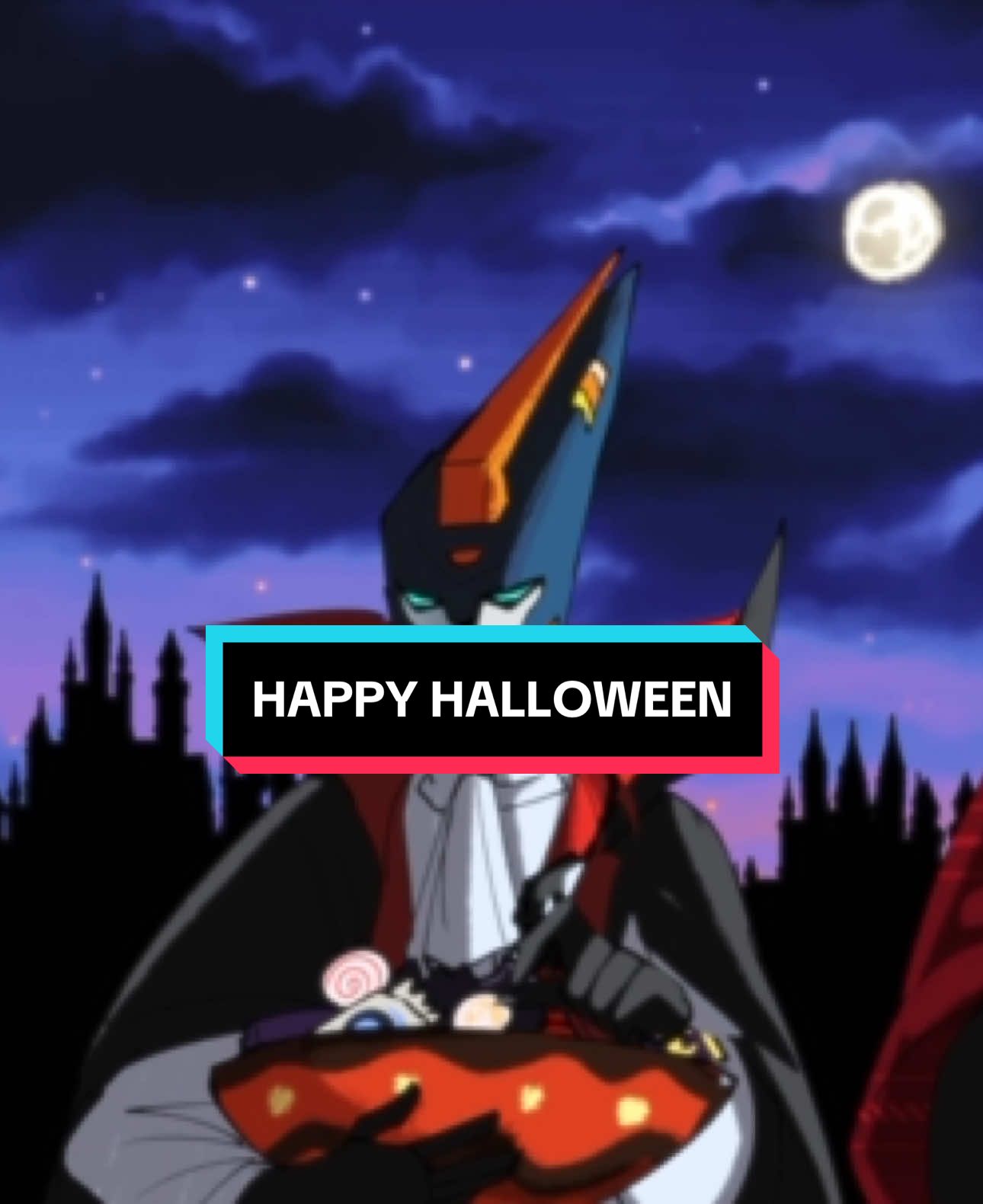 Prowl has become Barricade for Halloween?! Who would have thought… #barricadetransformers #tfa #transformersanimated #blurr #prowl 
