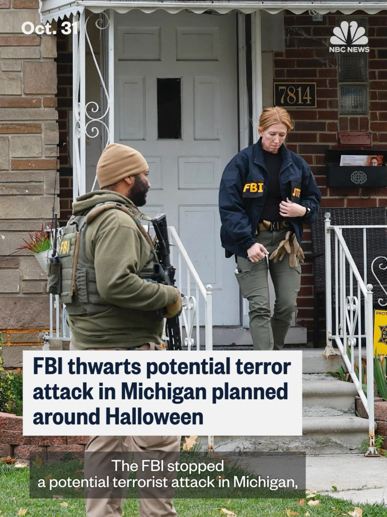 The FBI has thwarted a potential terrorist attack in #Michigan, according to Director Kash Patel, who wrote in a statement on X that the plot was originally set to take place during Halloween weekend and that multiple subjects have been arrested for 