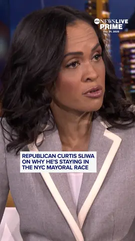Republican candidate Curtis Sliwa says he won’t drop out of the New York City mayoral race — even if critics claim his presence could split the vote and hand victory to Democratic hopeful Zohran Mamdani. Watch the in-depth interview TONIGHT at 8 p.m. ET on ABC News Live Prime’s “All Access with Linsey Davis” — streaming on @disneyplus and @Hulu.
