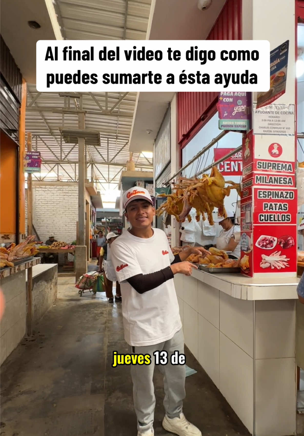 Este jueves 13 de noviembre, cada pollo que compres en @CARNICERÍA CENTURIÓN (Mercado Carolina, Stand 155) ayudará directamente a mis fondos pro-salud 🫠. Gracias a todos los que se suman a esta causa #jhoaldri #FondosProSalud #CarniceríaCenturión #Chiclayo  #ProSalud    