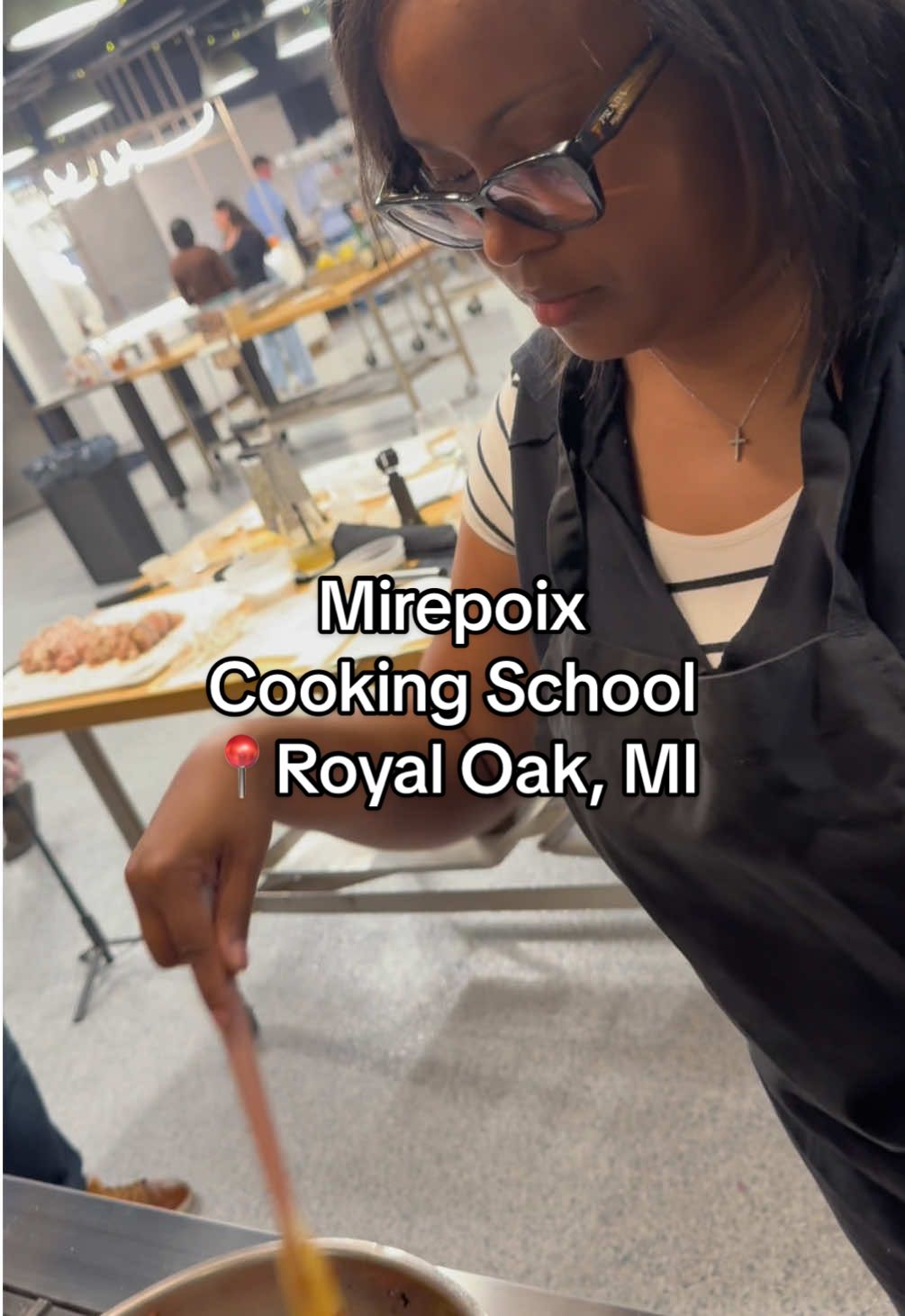 I had such a good time cooking at Mirepoix Cooking School. The food we made was delicious, we had fun and I also learned a lot. I definitely recommend checking them out for an unforgettable experience! Thank you Mirepoix for #givinmelife 🤗🍽️ 📍1203 S. Main in Royal Oak 🍽️ Hands-on cooking classes offered weekly specializing in all cuisines  🍽️ Private Events - Unique experiences for birthdays, anniversaries, showers, holiday, bachelorette & corporate  🍽️ Teambuilding - Iron Chef Cooking Competition complete with a 4 course meal, secret ingredient, judge and winners!  #mirepoix #mirepoixcookingschool #cookingschool #royaloakmi 