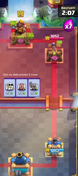 Can my daily emotes 3 crown #clash #viral #fy #game #emotes 