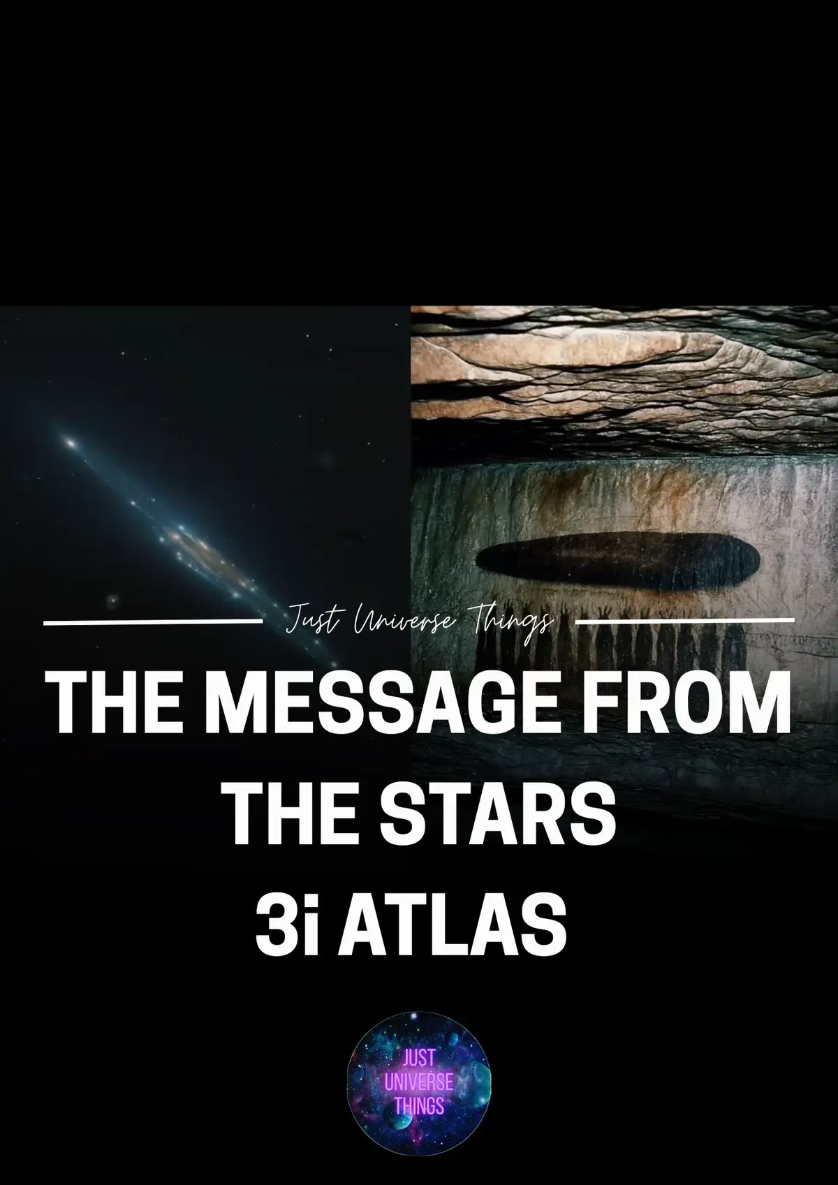 Across the stars and through ancient time, from interstellar space to forgotten caves, humanity may have always looked up at the same mystery. 🌌 The newly discovered interstellar object 3I ATLAS, traveling through our Solar System, mirrors shapes seen in ancient rock paintings. Coincidence… or a memory written in stone? 👁✨ #3IATLAS #Interstellar #justuniversethings #space #universe 