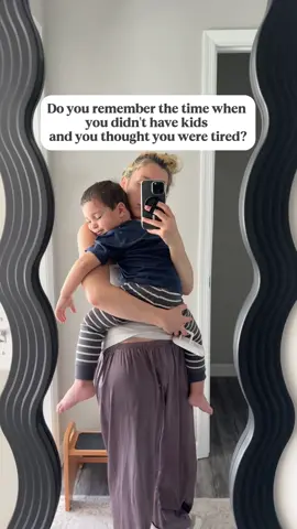 Hahaha 😅 the kind of tired I used to be before becoming a mom is a spec of dust compared to today!! I’ve never been more exhausted but also never been happier and more fulfilled! ❤️🥰🥹 #momlife #momhumor #trendingnow #foryou #boymom 