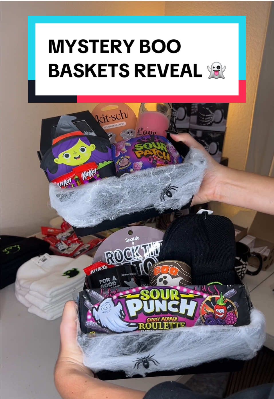 2 down, 100 more to go…who’s ready to clock in for a shift? 😅👻 #boobasket #diygifts #halloweengifts #giftbasketideas #gabbysgiftguide 