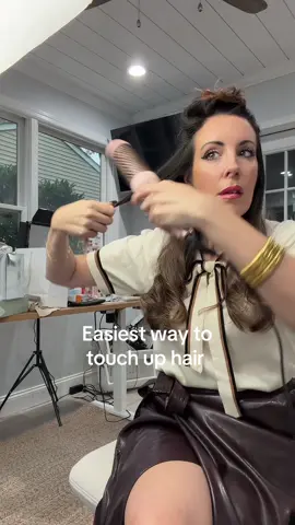 Easiest way to touch up hair #wavytalk 