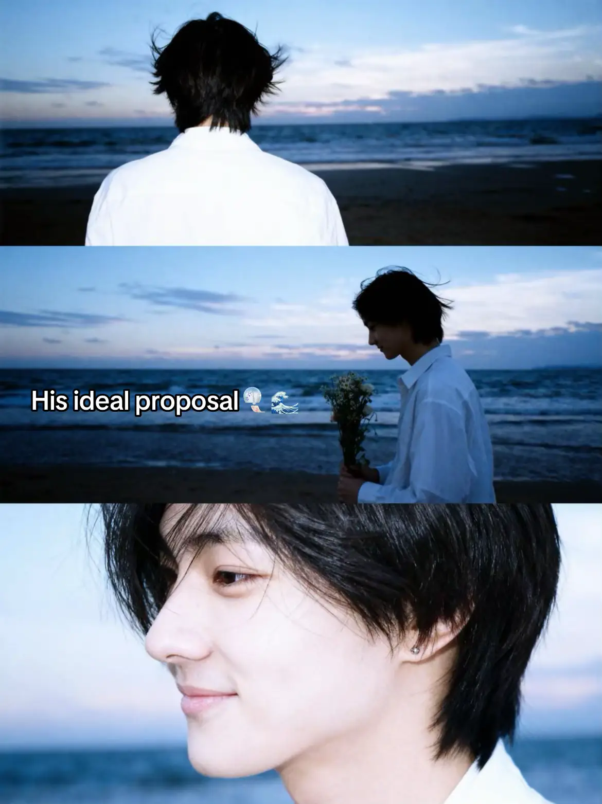 Someday in 2036, the ocean will sound the same calm, endless, gentle just like it did the day he proposed.  We’ll be sitting on the couch, our kids pressed between us, watching the old video that started it all. He’ll laugh quietly, the same laugh that made me fall in love in the first place, and say, “I can’t believe I was that nervous” And I’ll tease him about it “You dropped the flowers twice” but my heart will ache in the softest way, because I’ll remember every second of that day. The sea breeze, His trembling hands, The way he looked at me like the world stopped spinning just for us. Our little ones will giggle, not fully understanding why that old video makes us both so quiet. They’ll point at the screen — “That’s you, Mommy! And Daddy! You were so young!” I’m gonna sob for real my delusions are getting out of hand 😭🤣#jungwon #enhypen #fyp #engene 