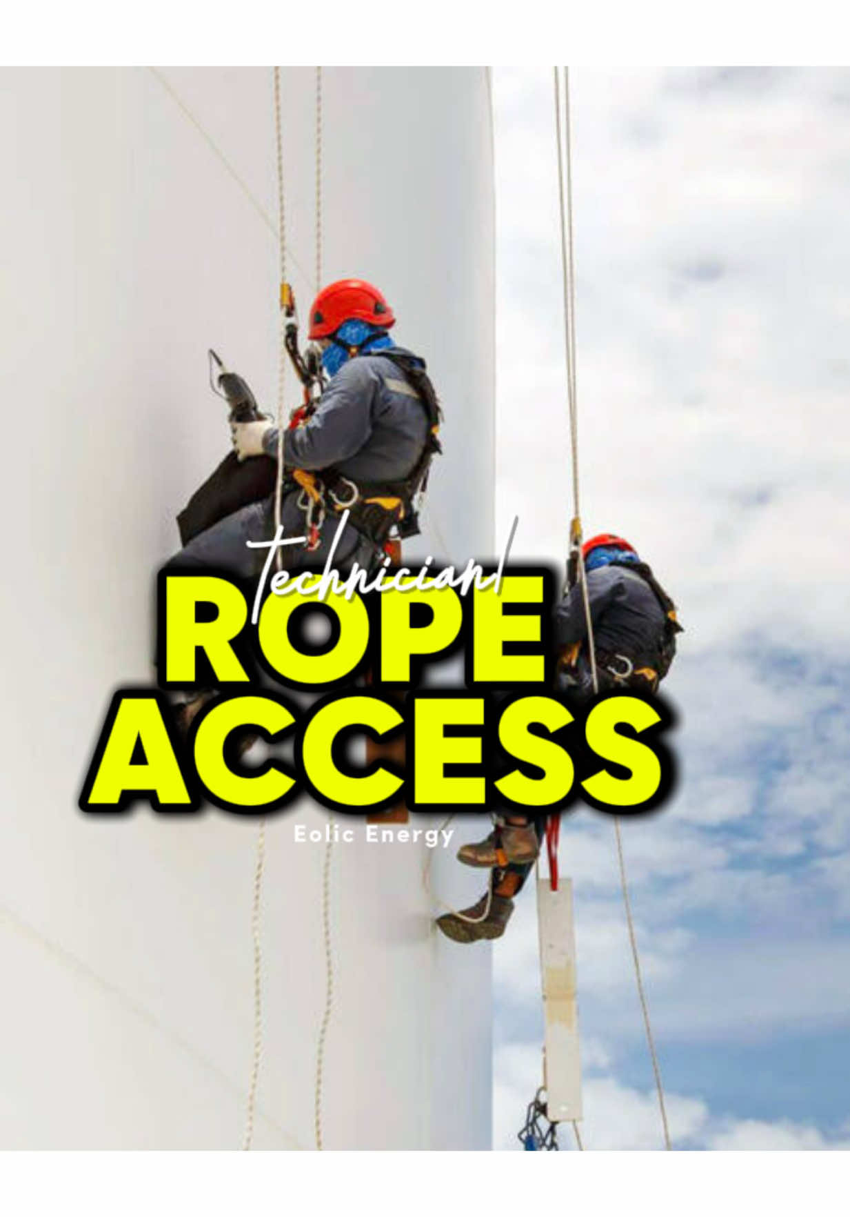 Another method of work at height #ropeaccess . . . #windturbinetechnician #windturbine 