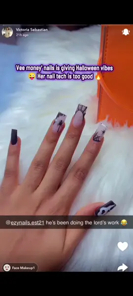 Vee money' nails is giving Halloween vibes 😜Her nail tech is too good 🔥 #Victoria #victoriabbn #victoriauvo #bbnaijas9  #bbnaija 