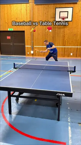 Baseball vs Tabletennis 🏓#tabletennis #stigatabletennis #trickshot 