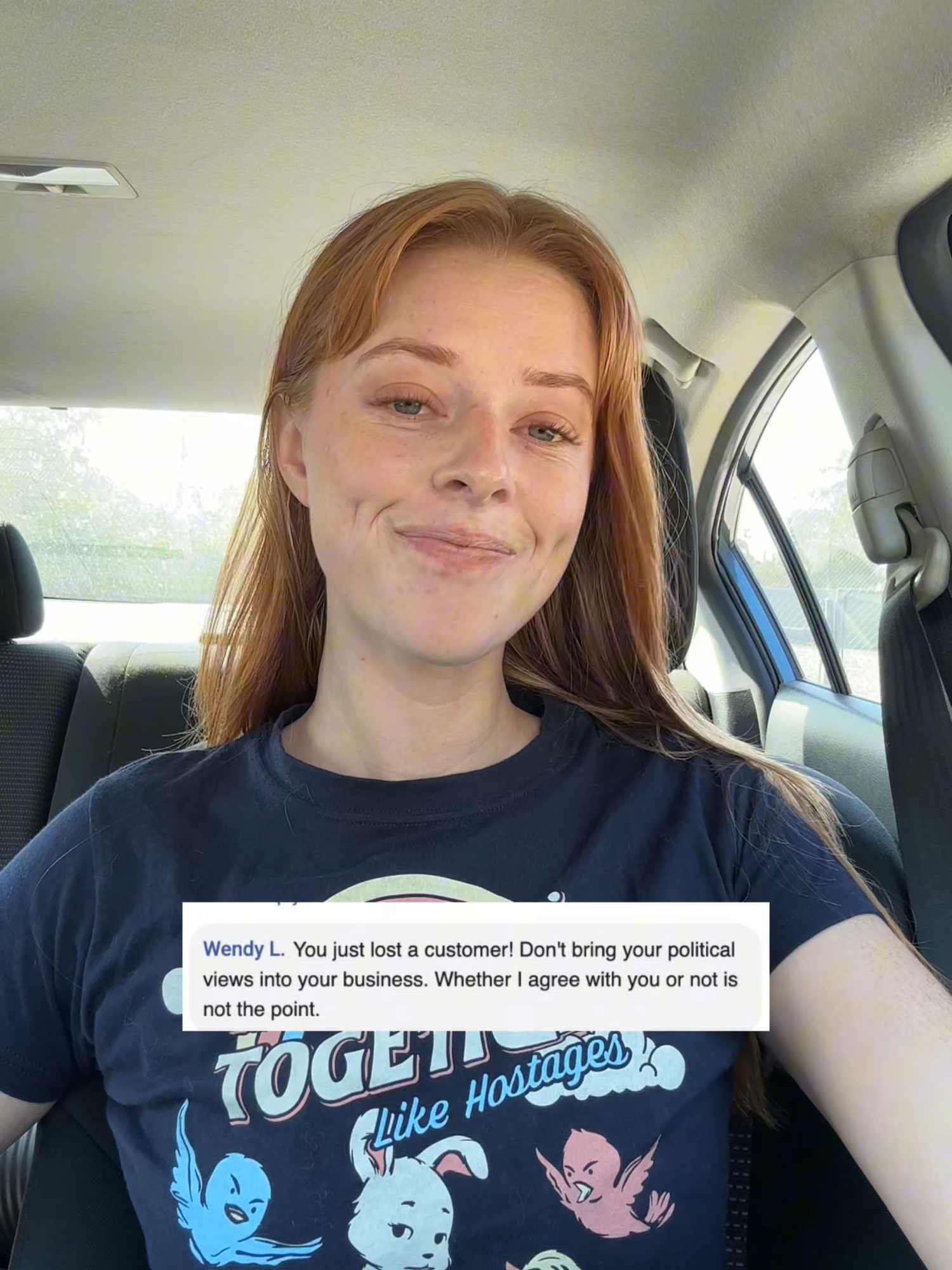 We don't care, Wendy #comedyvideo #commentreply #hatersgonnahate #smallbusinesscheck #liberaltiktok