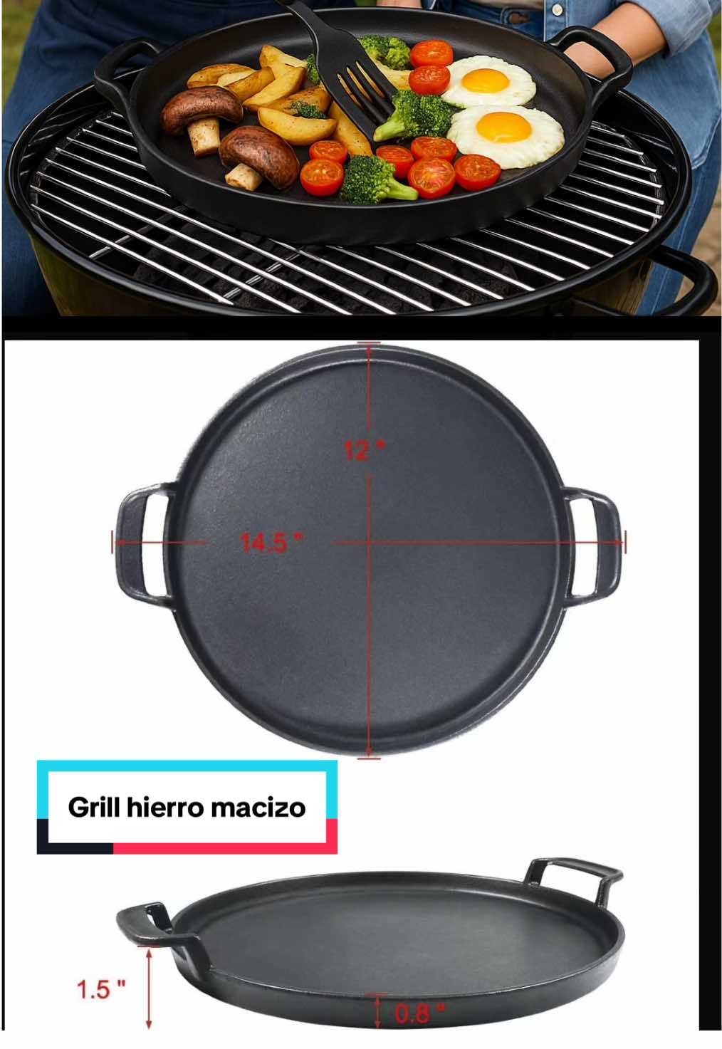 ✨Grill de Hierro Macizo✨ Promoción con envío gratis  #tiktokshop #halloween #tiktokshopblackfriday 