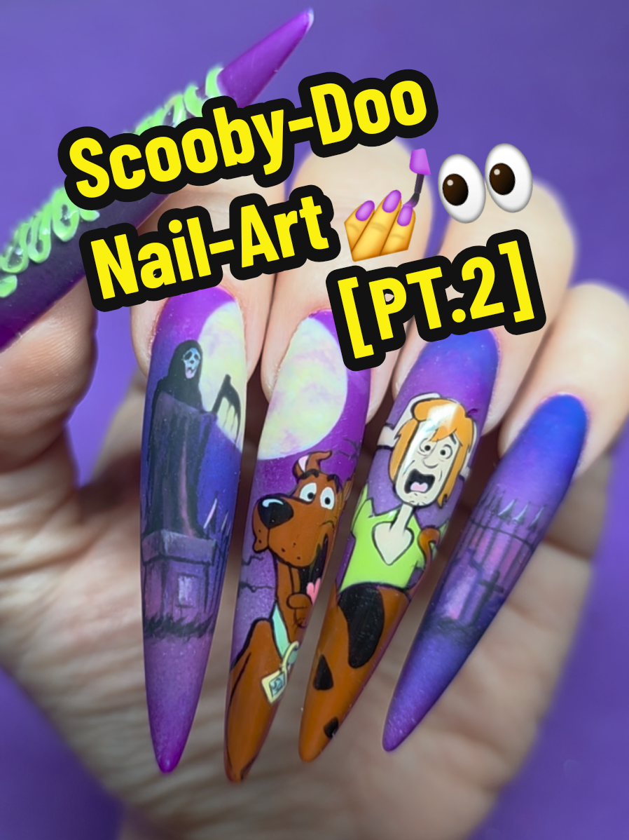 [PT.2] SCOOBY-DOO Nail-Art 👀💅 #nailart #scoobydoo #unghiehalloween #unghie #jo_mart 