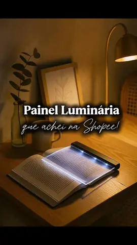 📖💡Achadinho Shopee perfeito pra quem ama ler à noite!💡📖 Esse painel luminária é ideal pra criar aquele cantinho de leitura super aconchegante — ilumina na medida certa, sem cansar os olhos e ainda deixa o ambiente com um charme a mais 😍✨ Perfeito pra quem gosta de relaxar lendo antes de dormir! 💭💫 #AchadinhosShopee #LuminariaDeLeitura #CantinhoDoLivro #ShopeeBrasil #DecoraçãoAconchegante  @Lardocê 