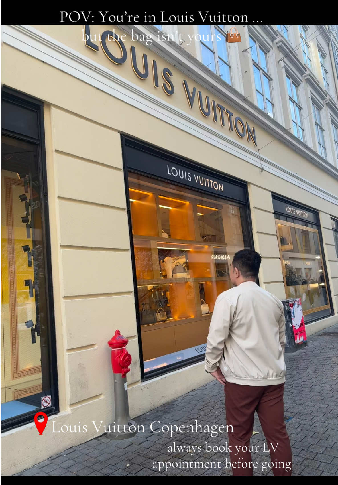 First Louis Vuitton moment in Copenhagen 🇩🇰✨#louisvuitton #copenhagen #fyp #@Louis Vuitton 