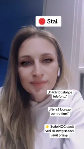 Mă numesc Tatiana. Sunt mamă. Sunt femeie. Și m-am săturat să stau pe telefon fără niciun folos. Eu nu mai vreau inimioare, scrol și timp pierdut. Eu vreau venit. De acasă. Din parc. De oriunde. Doar cu telefonul. Dacă și tu ai simțit măcar o dată că ai putea mai mult → 👉 Scrie HOC Îți arăt exact cum să începi cu produse digitale, fără stres, fără șef, în ritmul tău. 🤍 #HOC #FăBaniPeTelefon #ProduseDigitale #MarketingDigital #VenitOnline 
