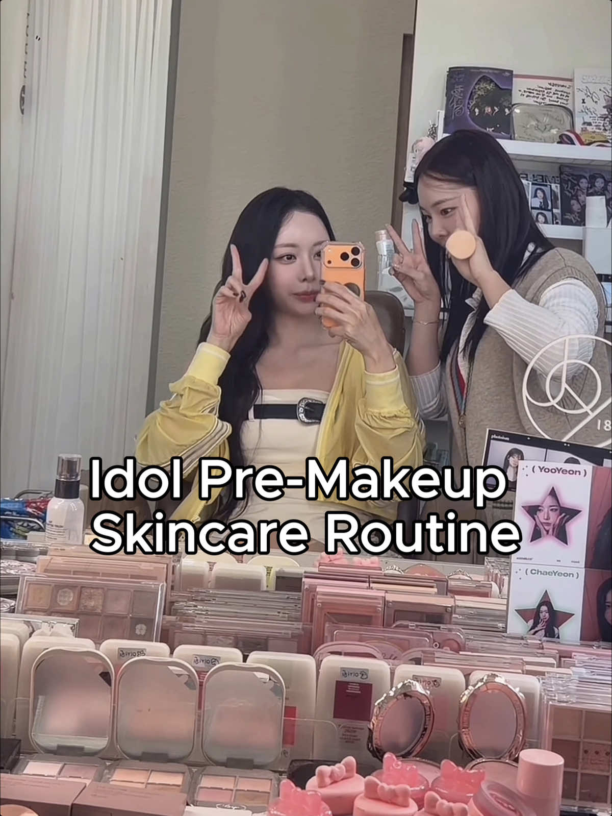 pre-makeup skincare routine🌿#kpop #kbeauty #koreanskincare #idol #bravegirls 