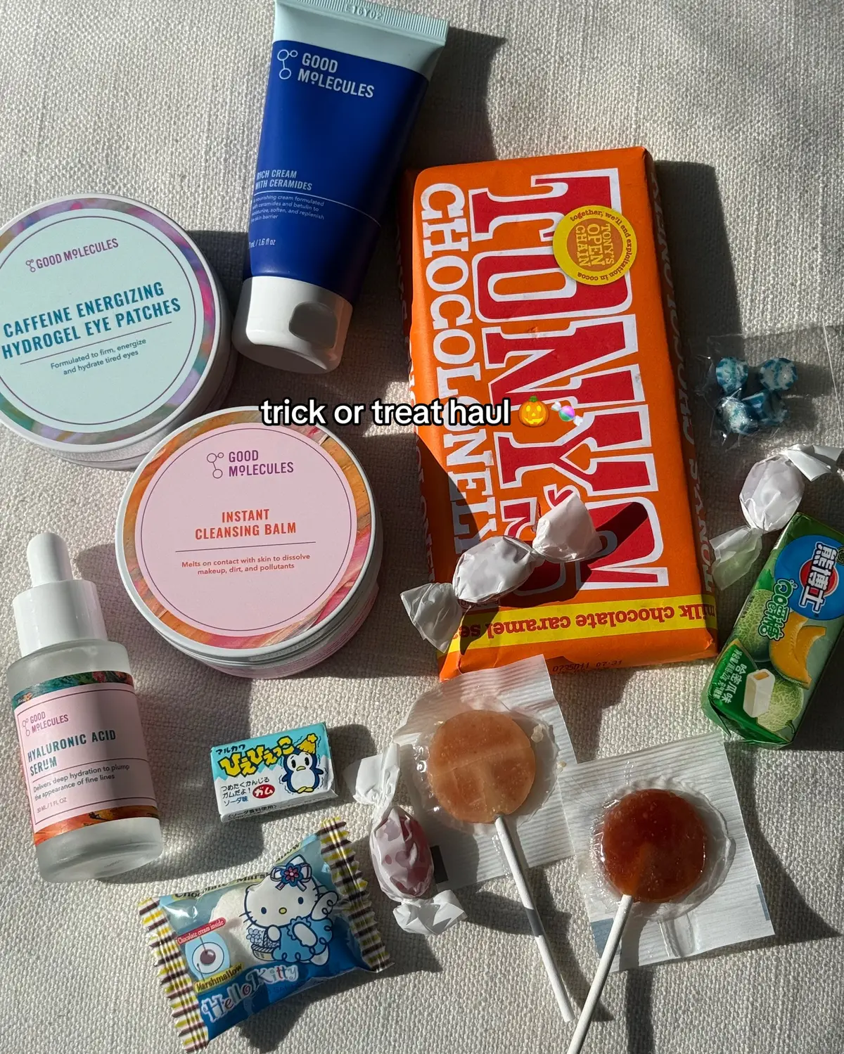 all we see are treats here 👻 #goodmolecules #skincare #trickortreat #halloween @jana 🫧 