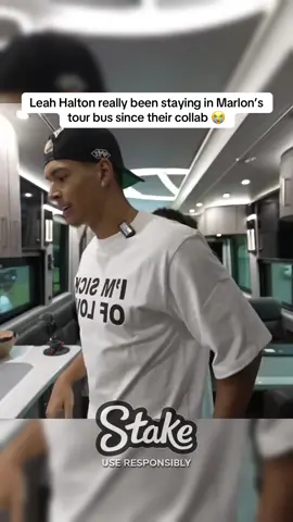 Leah Halton really been staying in Marlon’s tour bus since their collab 😭 #marlon #leahhalton #fyp 