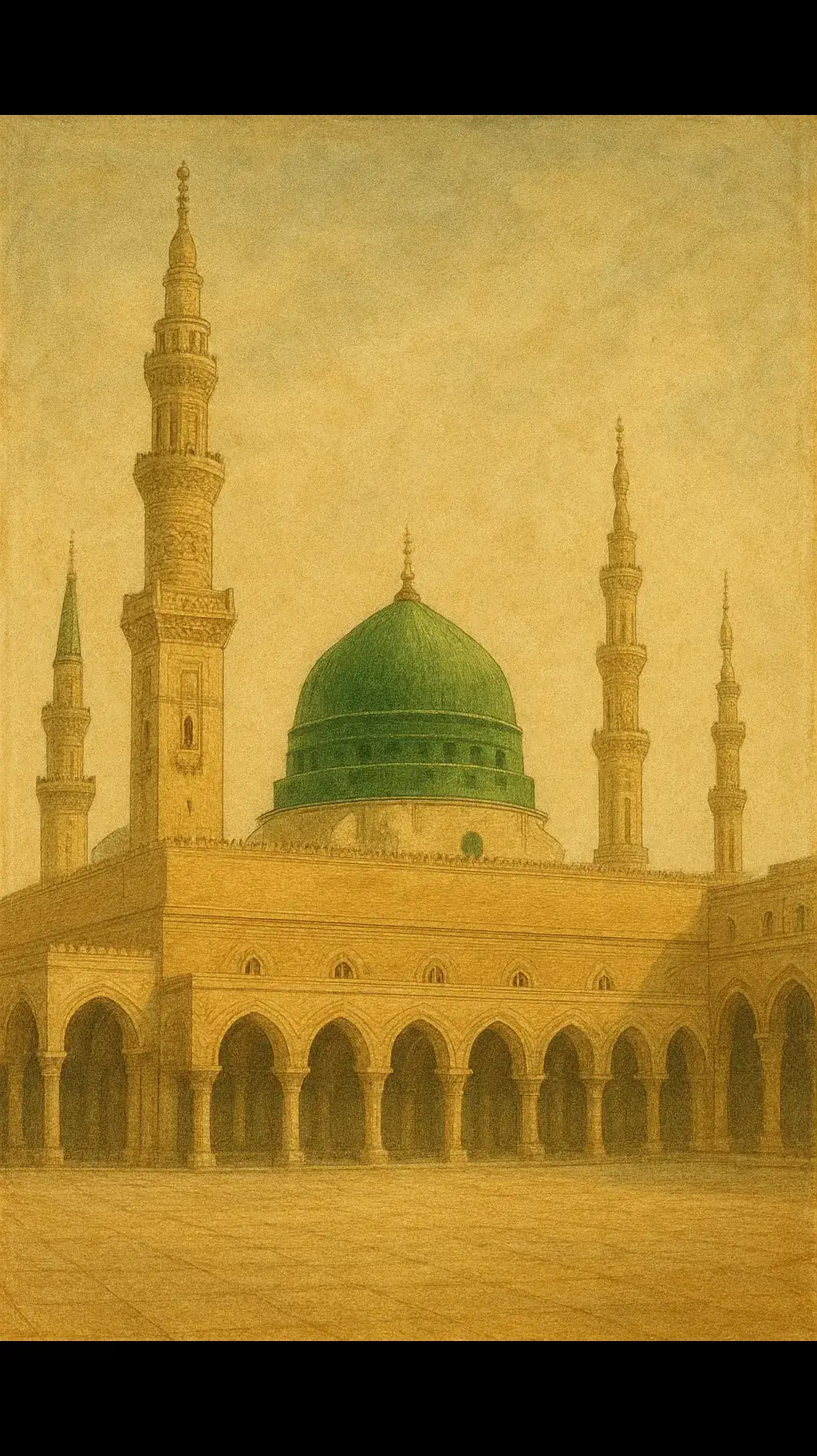 Madina Munawar madinah munawra Madinah, the City of the Prophet, shines bright A beacon of faith, where Islam's history takes flight The Masjid an-Nabawi, a mosque of grandeur and might Where the Prophet Muhammad's tomb is a sacred sight The city's streets are lined with date palms, green and tall A tranquil oasis, where faith and peace enthrall Madinah's rich history and heritage are palpable and real Madinah's rich history and heritage are palpable and real A place where Muslims from all over the world come to feel The city's warm hospitality and welcoming smile Make it a place of pilgrimage, worth traveling a long while #plztiktokteamdontunderviewmyvideos #foryoupage