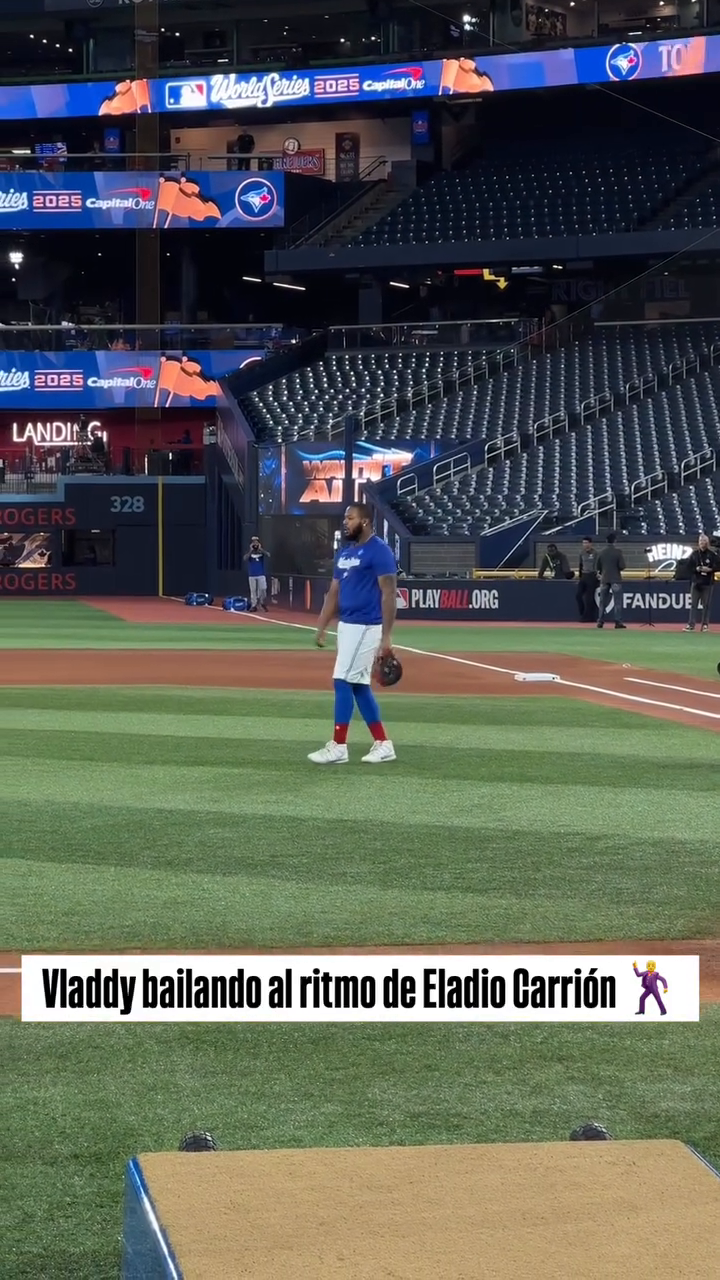 Vladimir Guerrero Jr. ha disfrutado cada minuto de la Serie Mundial 🕺⚾️. #vladimirguerrerojr #bluejays #seriemundial #beisbol