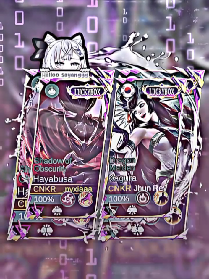 My honey || kaya pala gusto mo hayabusa gamitin ko kasi ang ganda ng skin mo kay kagura 🙄, collab with my lil bro @jhunrey_m #fypシ゚ #cnkr #kagura #hayabusa #MLBB 