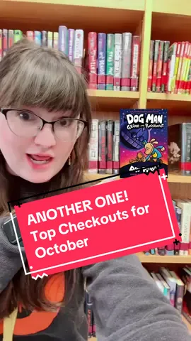 ANOTHER ONE!!! I was checking out the top checkouts for October and Dog Man books are dominating the top 10! Come see me for some readalikes! We just got some great new books. 🤩 #dogman @Dav pilkey #schoollife #librarytiktok 