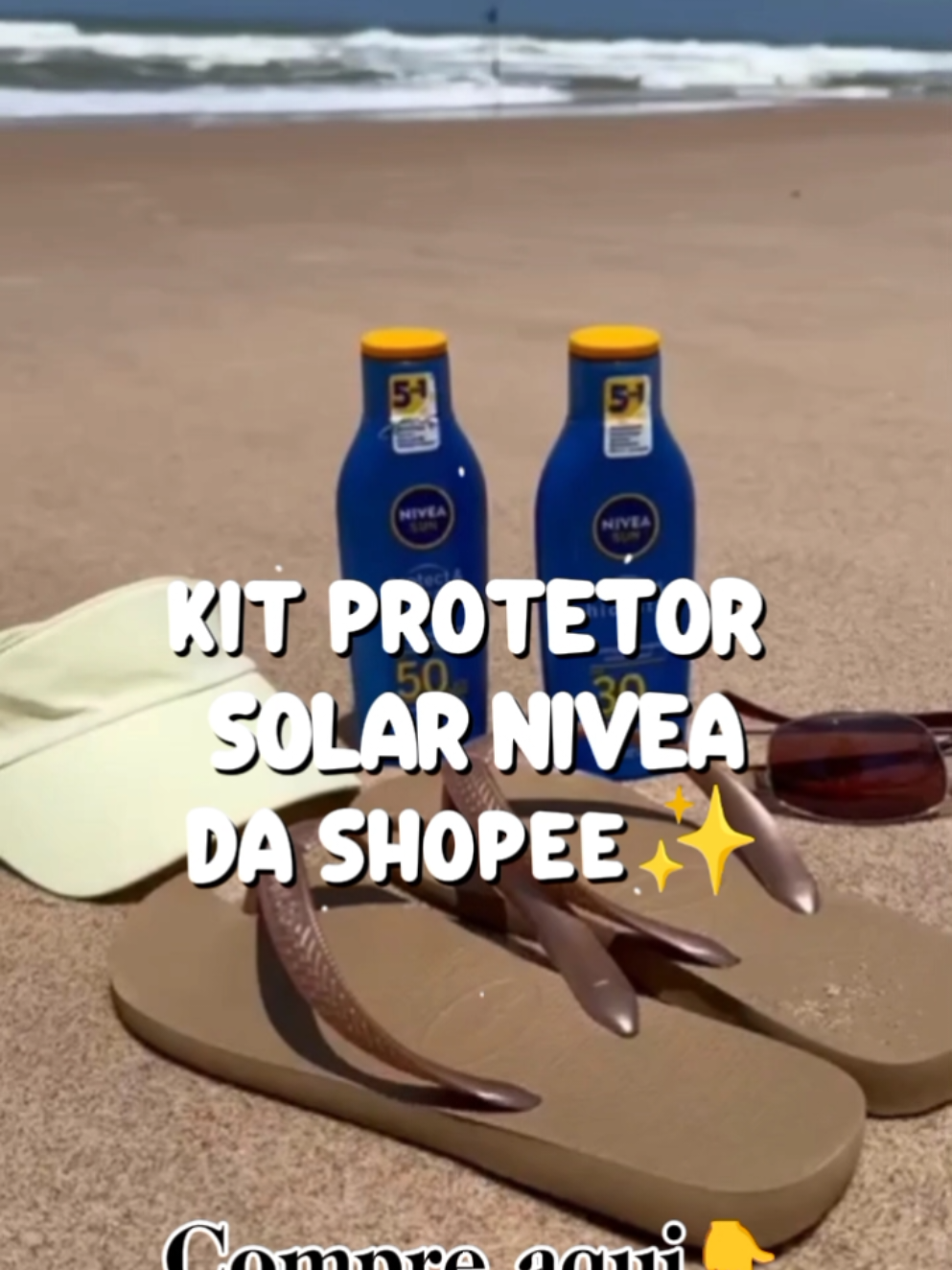 ☀️ Kit Protetor Solar Nivea Sun FPS50 – proteção e hidratação prolongada com 200ml + 100ml. Ideal para o dia a dia! 💙#niveasun #protetorsolar  #cuidadoscomapele #fps50  #verão2025  Link nos comentários 