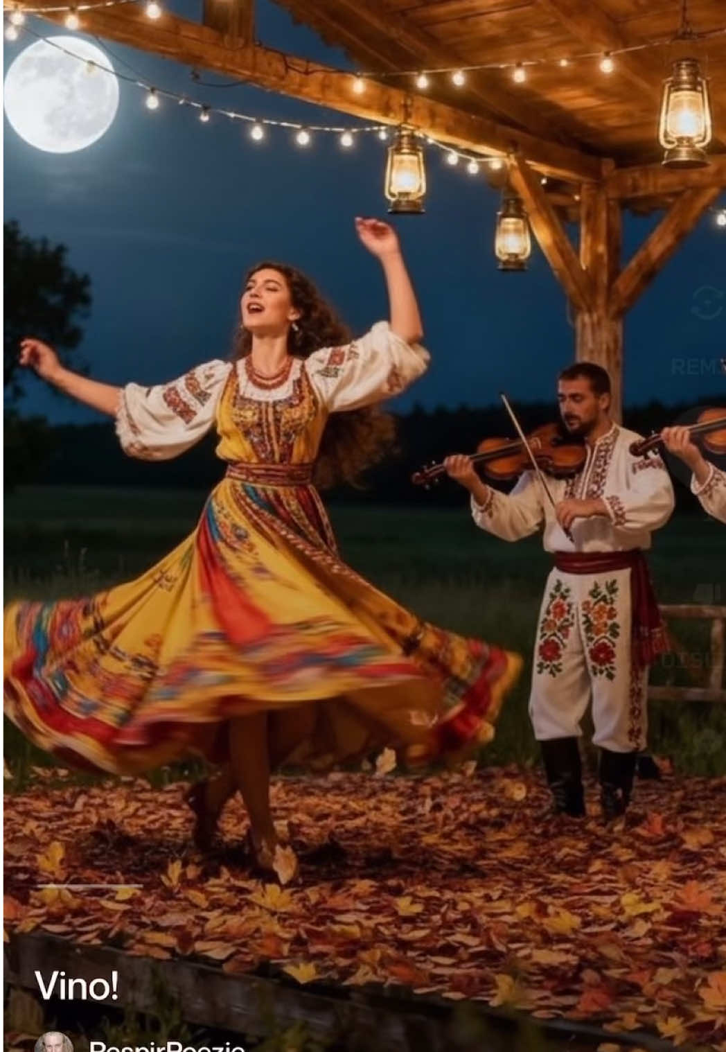 Vino! Muzică lăutărească românească de petrecere.  Versuri de dor, pentru cei cărora le este... Eu zic să trăiți viața cu toate ale ei, să vă permiteți să simțiti cu toată inima, și să vă bucurați de experiențele și de oamenii pe care îi întâlniți! Totul e deja cum trebuie să fie. 🤗 Enjoy! Versuri: ❤️Iza  #respirpoezie  31.10.2025  Dau voce și muzică versurilor mele cu: SunoAI  Imagine realizată cu Perplexity.  #muzicalautareasca #muzicadedor #muzica_pe_suflet #muzicadepetrecere  Vino (versuri)  Mă apasă, de o vreme, Durerea în piept. Nu am somn și nu am aer… Încotro mă-ndrept? Mă întreabă toată lumea, Ce este cu mine? Dar eu știu ce mă apasă, De ce nu mi-e bine. Plâng de dor, nopțile toate, Și nu pot să dorm, Stau cu dorul meu în suflet, De la dor n-am somn. Care, care, care-i, Drumul către tine? Dorule, mă lasă, Nu mai sta la mine! Unde, unde, unde-i, Somnul meu din noapte, Că eu plâng în vise, Că-mi sunt triste toate! Caut drumul către casă, Departe de dor, Vreau doar să te strâng în brațe, Că mi-e dor de mor! Mă întreabă toată lumea, Ce este cu mine, Doar eu știu ce mă apasă, De ce nu mi-e bine. Care, care, care-i, Drumul către tine? Dorule, mă lasă, Nu mai sta la mine! Vino, vino, vino, Scapă-mă de dor, Cântă-mi, lăutare, Cântă-mi tu ușor! Mă întreabă toată lumea, Ce este cu mine, Eu îi spun că nu dorm noaptea, Că mi-e dor de tine! Vino, vino, vino, Scapă-mă de dor, Cântă-mi, lăutare, Cântă-mi tu ușor! 