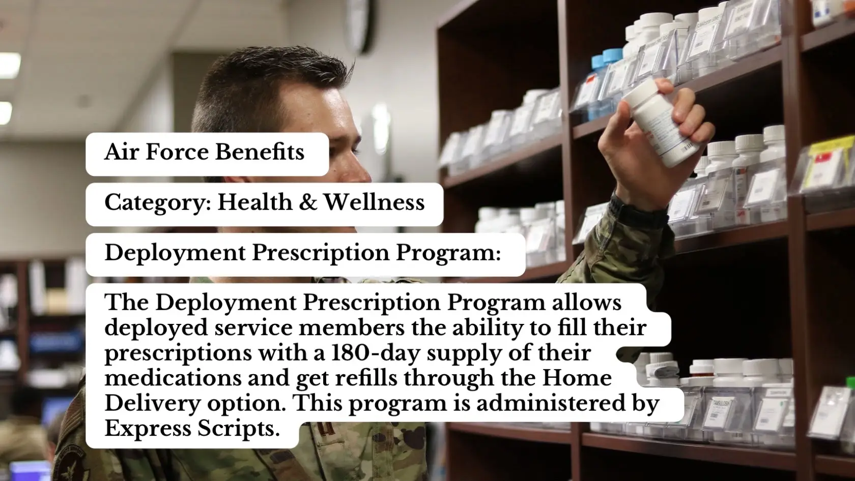 Additional Information For more information, please visit the Deployment Prescription Program webpage maintained by TRICARE: https://www.tricare.mil/CoveredServices/Pharmacy/FillPrescriptions/DPP Express Scripts: https://militaryrx.express-scripts.com/deployment-prescription-program Deployment Prescription Program Overview: https://militaryrx.express-scripts.com/sites/default/files/2023-12/DPP_Beneficiary_Brochure.pdf   #medicine #medical #militarytiktok #airforce #usaf