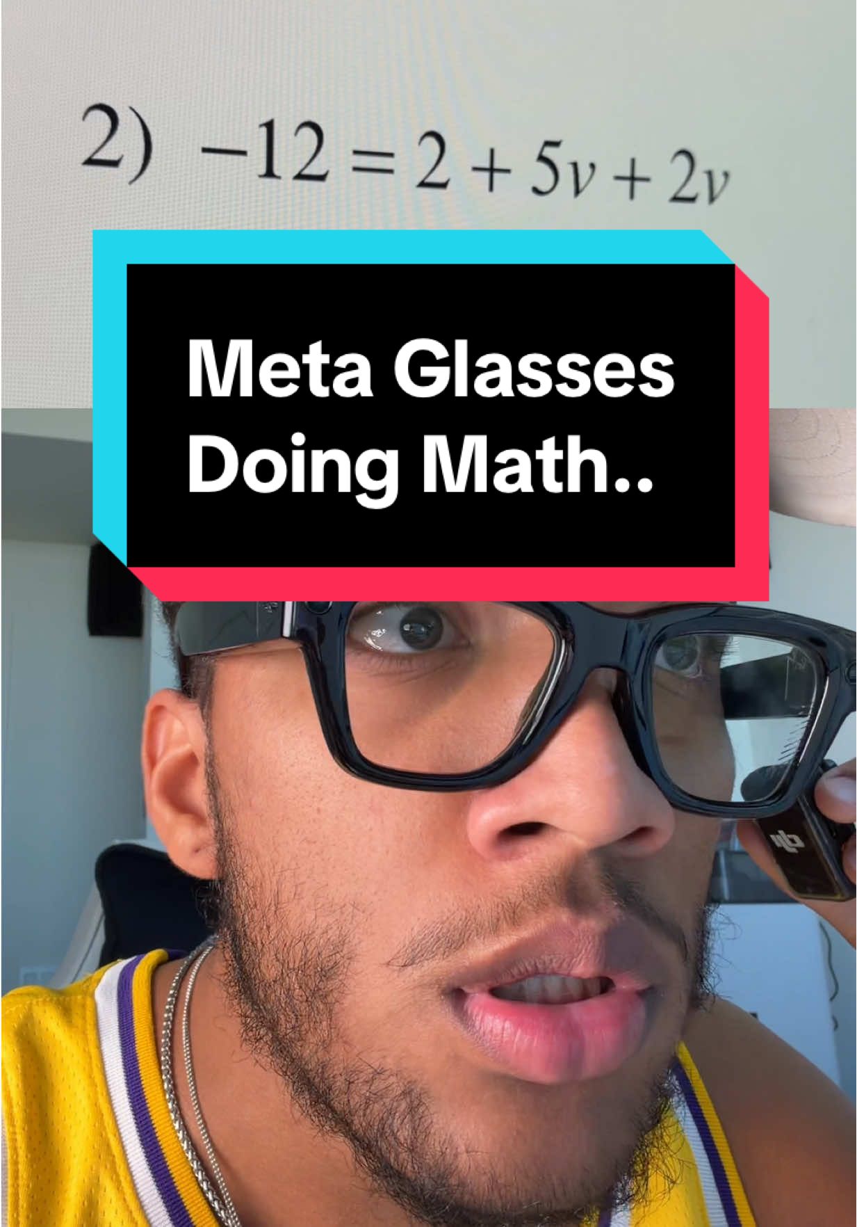 Asking the Ray Ban Meta displays to do homework.. #carterpcs #Tech #metarayban #metadisplay 