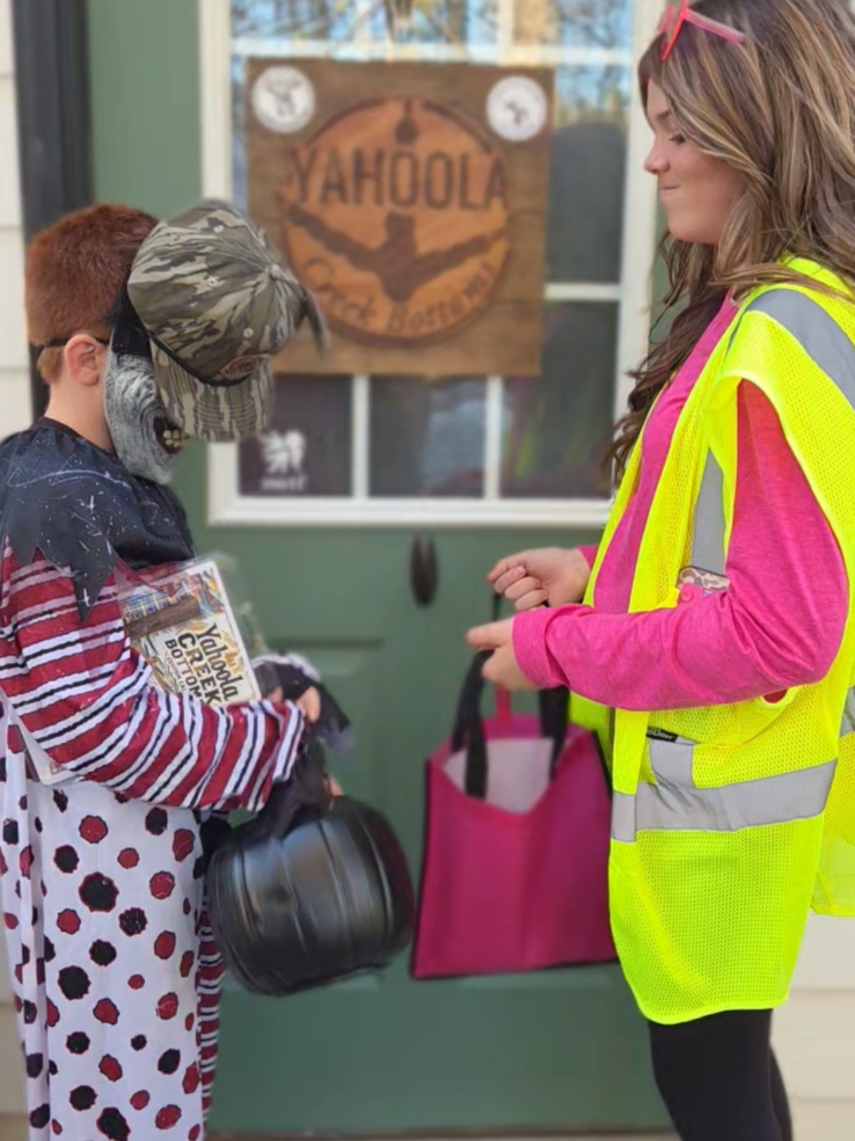We dont celebrate the dead, but we do love Jesus. Yall stay safe and let your parents check your candy before you eat it. oh.... dont forget the parent tax , they get half of it for hauling your butt around. @mossyoak @Yahoola homestead @lizardhillbones 