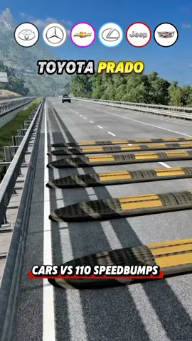 SUV Cars Vs 110 Speedbumps  #beamngdrive #beamng #gaming #cars #beamngcrash 