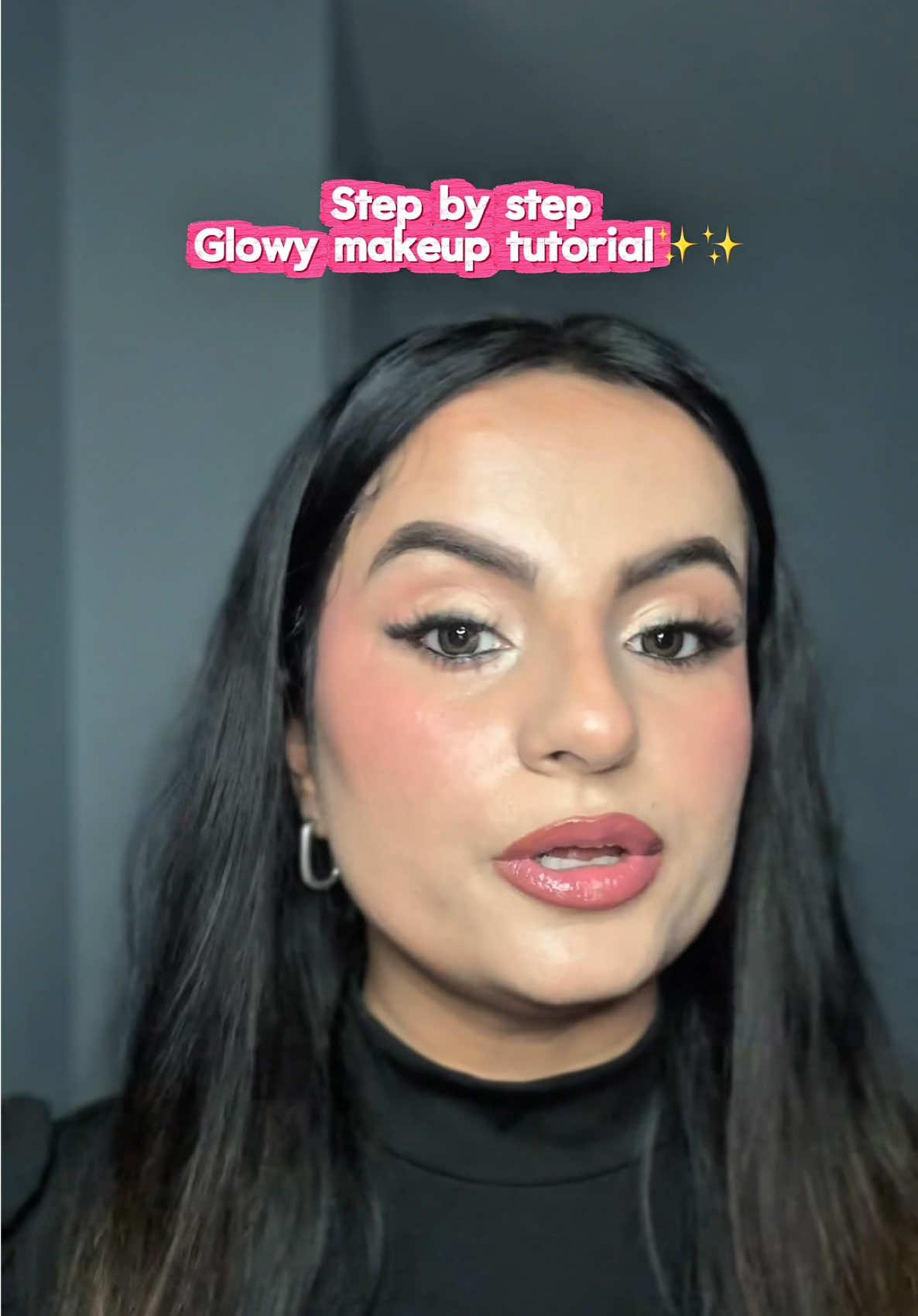 Follow & save❤️ Balm stick & serum spray @DALBA  Serum foundation @TFIT GLOBAL OFFICIAL  Blush @Morphe Cosmetics  Contour @makeupbymario  Highlighter @Diorbeauty  Eyebrow gel @e.l.f. Cosmetics  Eyebrow pencil @NYX Professional Makeup  Lipliner @Maybelline NY  Lipgloss @Lancôme  Powder @Huda Beauty @Huda  Concealer @EchoEmberCo  #makeuptutorial #sabiachhabramakeup #glowymakeup #punjabimakeuptutorial 