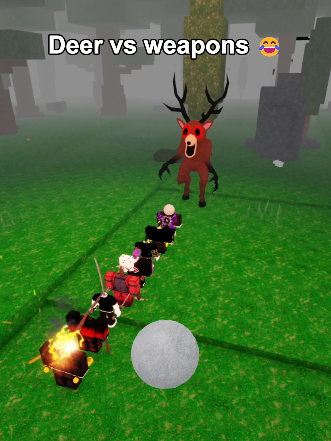 that one weapon can beat deer 😂 #99nightintheforest #roblox #usa