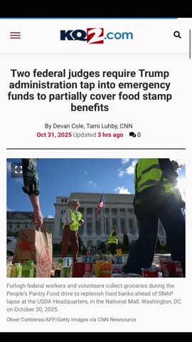 Do you know why folks are going to receive at least partial snap benefits? Because Democratic governors sued the Trump regime 