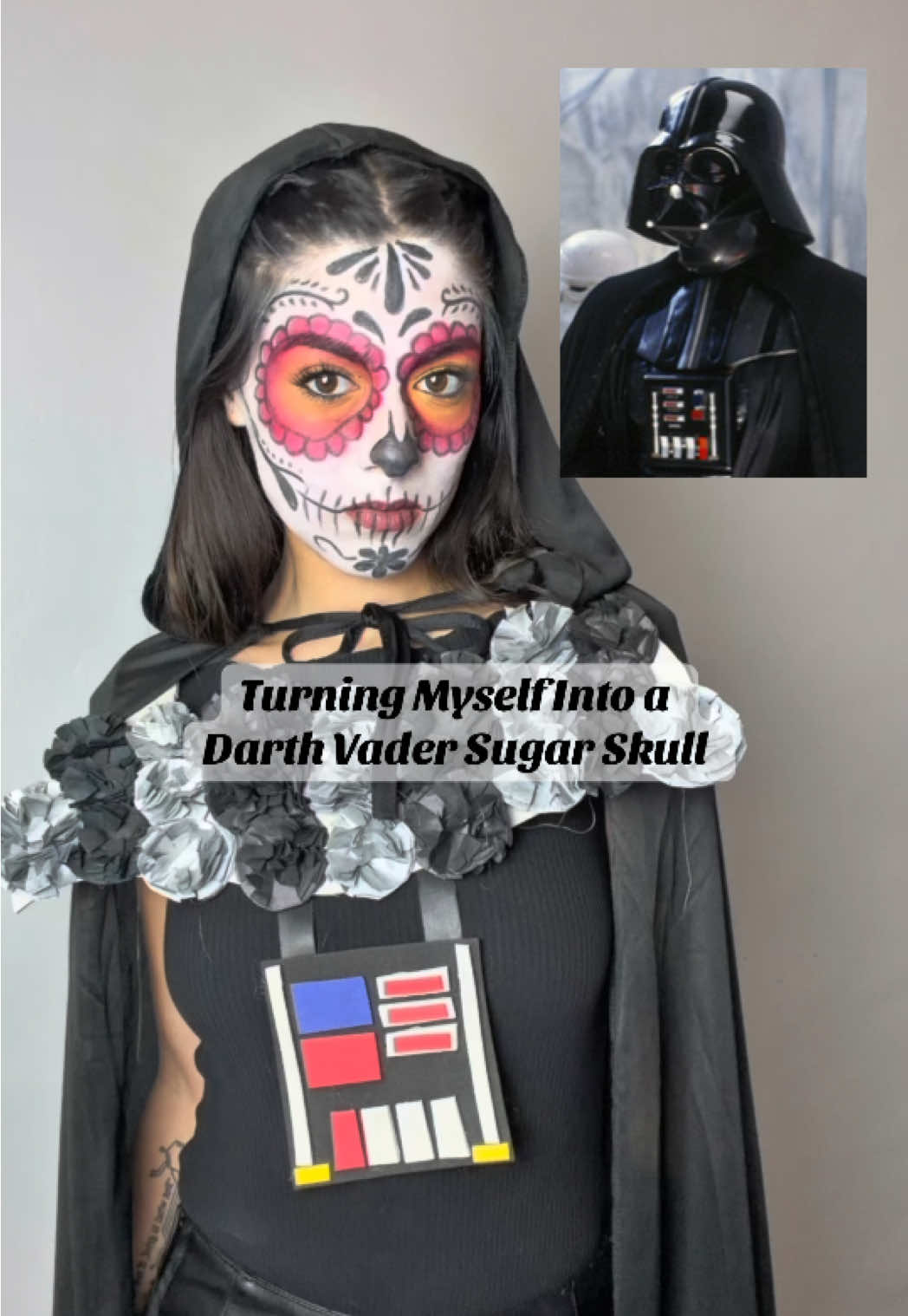 happy halloween!  #starwars #darthvader #sugarskullmakeup 
