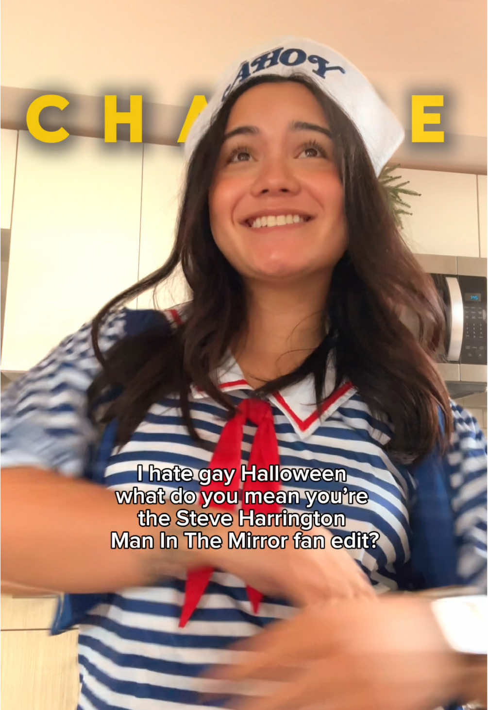 The edit was so good I had to be it for Halloween. Original edit by @lola ☆⋆｡𖦹 in my reposts!! #steveharrington #maninthemirror #steveharringtonedit #strangerthings #strangerthingshalloween