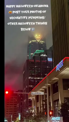 Post your Halloween photos below Oklahoma 🎃⬇️📷 Happy Halloween 👻  Picture credit - Casandra Arthur - Bilingual Realtor at Metro First Realty Group, Oklahoma City  #Halloween #traveloklahoma #pumpkin #downtown #fyp 